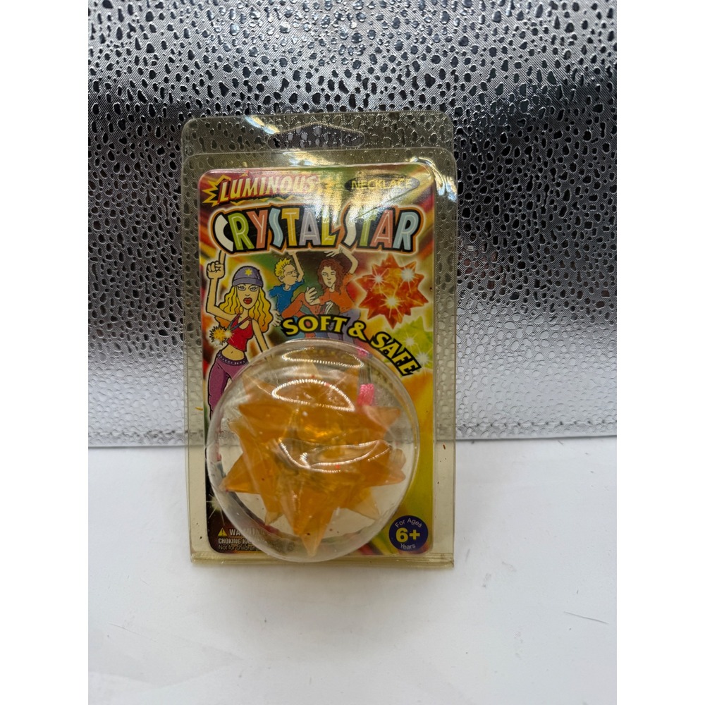 Vintage 1990's Luminous Crystal Star Necklace Soft & Safe Toy Age 6+
